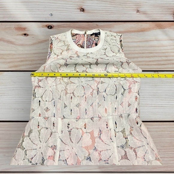 Tommy Hilfiger outter lace paisley lining raw hem gold zipper dress 8 - Picture 5 of 7